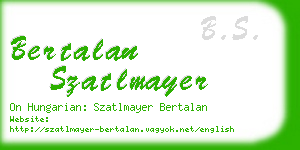 bertalan szatlmayer business card
